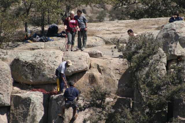 rappel en montaña